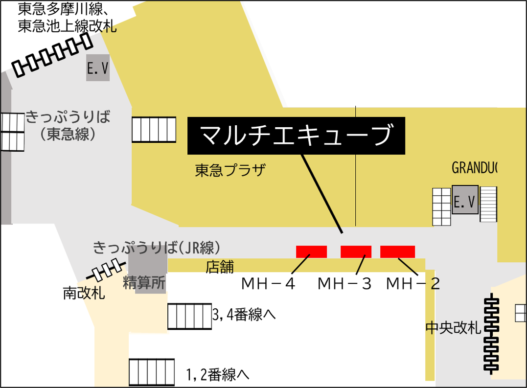 蒲田駅（M-2～4） 