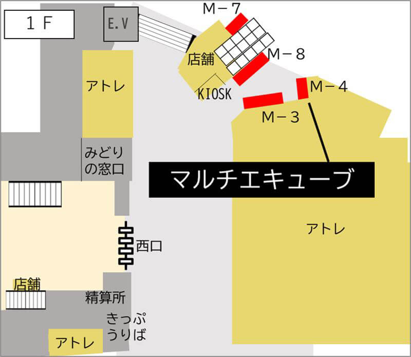 恵比寿駅M-1 M-2 M-3 M-4 M-7 M-8